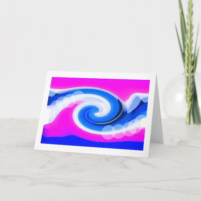 Cartes Pour Fêtes Annuelles vague de tempête (Devant)