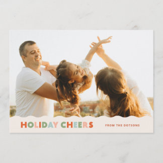 Cartes Pour Fêtes Annuelles Vagues joyeuses - Photo simple et colorée