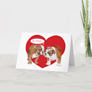 Cartes Pour Fêtes Annuelles Valentin Bouledogue Anglais