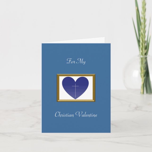 Cartes Pour Fêtes Annuelles Valentin chrétien (Devant)