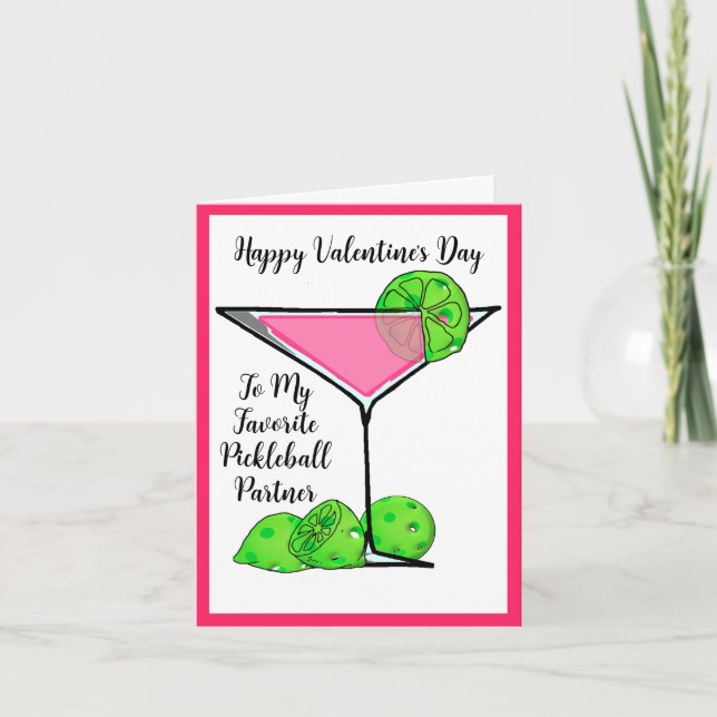 Cartes Pour Fêtes Annuelles Valentin de pickleball Je t'aime pour ta façon de  (Devant)