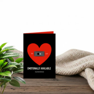 Cartes Pour Fêtes Annuelles Valentin drôle (parfois) émotionnellement disponib