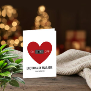 Cartes Pour Fêtes Annuelles Valentin drôle (parfois) émotionnellement disponib