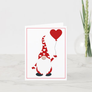 Cartes Pour Fêtes Annuelles Valentin Gnome Mignon