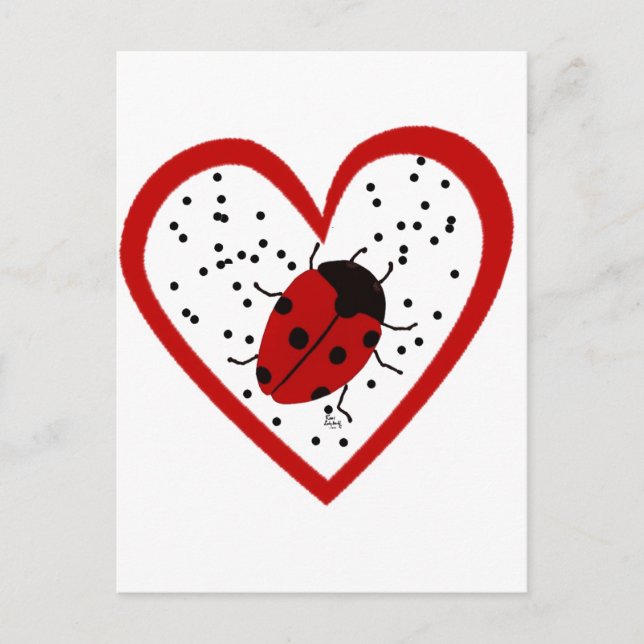 Cartes Pour Fêtes Annuelles Valentin Ladybug (Devant)