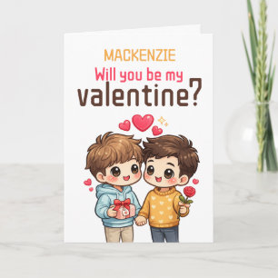 Cartes Pour Fêtes Annuelles Valentin personnalisé Tu seras mon amoureux Couple