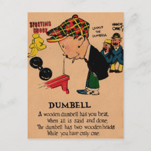 Cartes Pour Fêtes Annuelles Valentin vinaigre des années 1930 : la Dumbbell