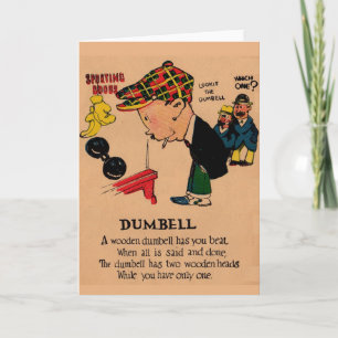 Cartes Pour Fêtes Annuelles Valentin vinaigre des années 1930 : la Dumbbell