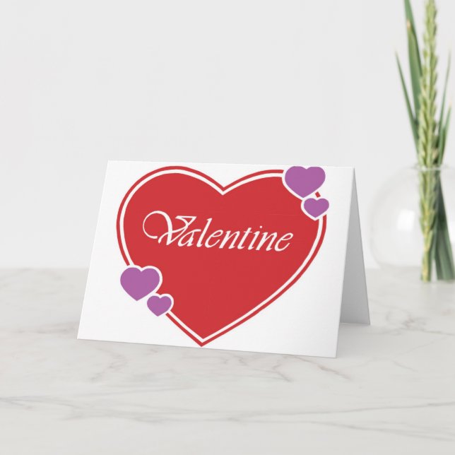 CARTES POUR FÊTES ANNUELLES VALENTINE (Devant)