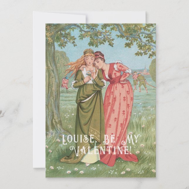 Cartes Pour Fêtes Annuelles Valentine (1876)  (Devant)