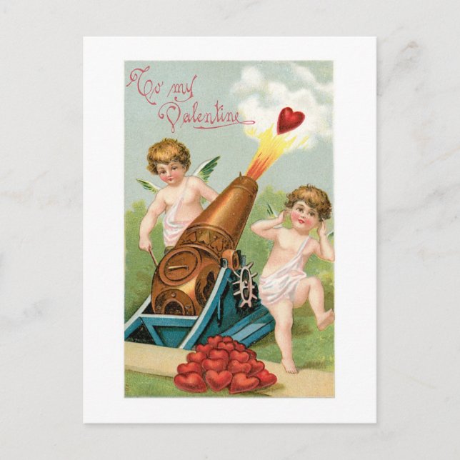 Cartes Pour Fêtes Annuelles Valentine antique (Devant)