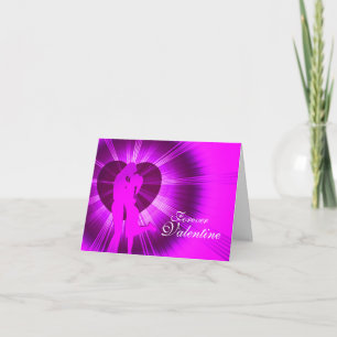 Cartes Pour Fêtes Annuelles Valentine baiser pour toujours petit ami violet br