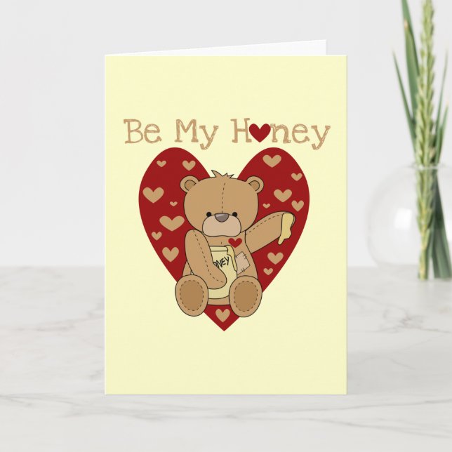 Cartes Pour Fêtes Annuelles Valentine Be My Honey Tshirts et cadeaux (Devant)