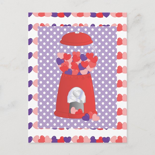 Cartes Pour Fêtes Annuelles Valentine Bubblegum (Devant)