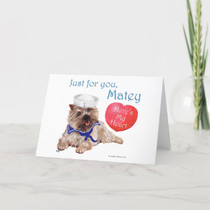 Cartes Pour Fêtes Annuelles Valentine Cairn Terrier