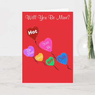 Cartes Pour Fêtes Annuelles Valentine Candy Hearts Ballons Be Mine