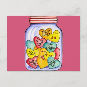 Cartes Pour Fêtes Annuelles Valentine Candy Jar