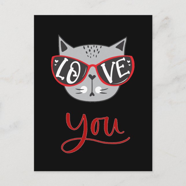 Cartes Pour Fêtes Annuelles Valentine Cat | VOUS AIMER HEUREUSE SAINTE-VALENTI (Devant)