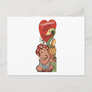 Cartes Pour Fêtes Annuelles Valentine Charmeur de Serpent Vintage