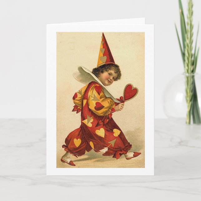 Cartes Pour Fêtes Annuelles Valentine Clown (Devant)
