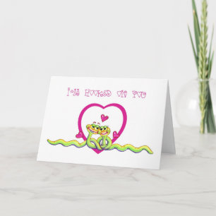 Cartes Pour Fêtes Annuelles Valentine Cute Worm Couple