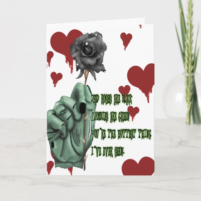 Cartes Pour Fêtes Annuelles valentine de zombi (Devant)