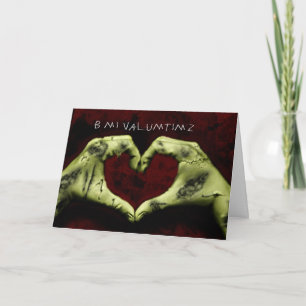 Cartes Pour Fêtes Annuelles valentine de zombi