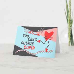 Cartes Pour Fêtes Annuelles Valentine du coureur - Vous ne pouvez pas Outrun c