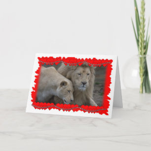 Cartes Pour Fêtes Annuelles Valentine d'un lion