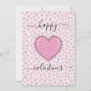 Cartes Pour Fêtes Annuelles Valentine Élégant Motif Cœur à Taches