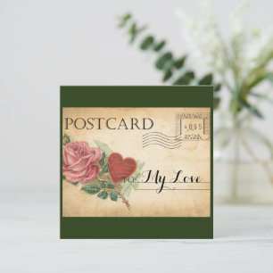 Cartes Pour Fêtes Annuelles Valentine en papier rose vintage