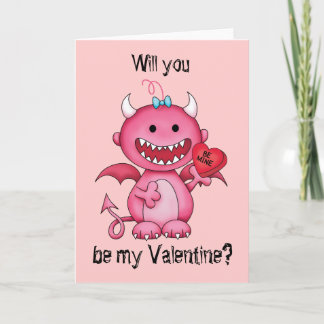 Cartes Pour Fêtes Annuelles Valentine, fille diable