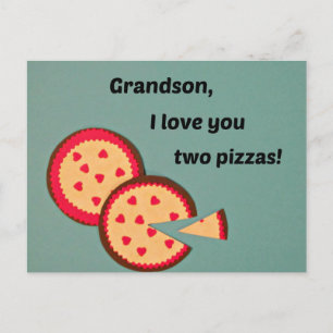 Cartes Pour Fêtes Annuelles Valentine for Grandson - Pizza humor