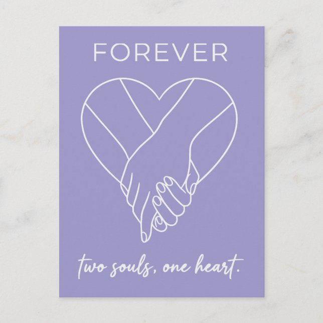 Cartes Pour Fêtes Annuelles Valentine Forever Design | Couple One Heart (Devant)