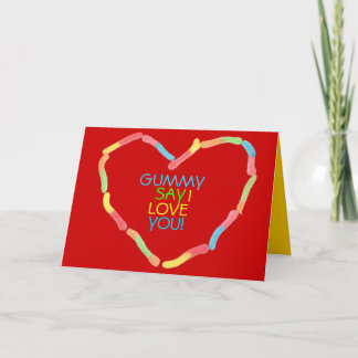 CARTES POUR FÊTES ANNUELLES VALENTINE GUMMMY WORMS