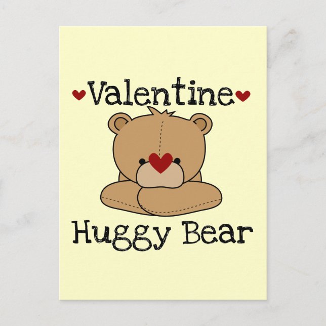 Cartes Pour Fêtes Annuelles Valentine Huggy Bear (Devant)