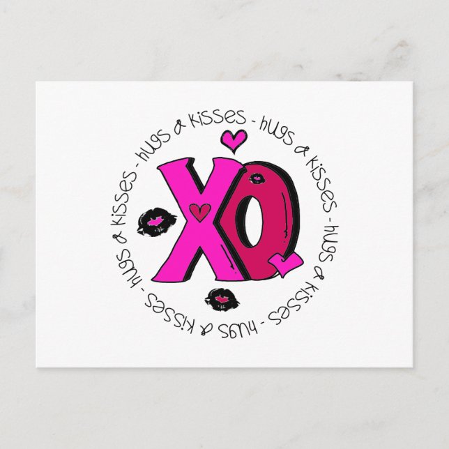 Cartes Pour Fêtes Annuelles Valentine Hugs et baisers (Devant)