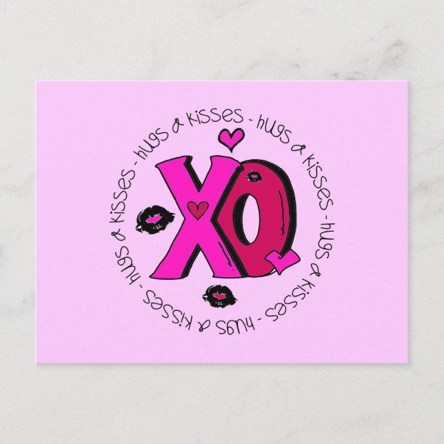 Cartes Pour Fêtes Annuelles Valentine Hugs et baisers (Devant)
