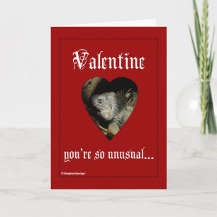 Cartes Pour Fêtes Annuelles Valentine-Iguane d'amour de lézard