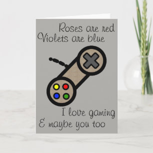Cartes Pour Fêtes Annuelles Valentine : J'adore les jeux & vous
