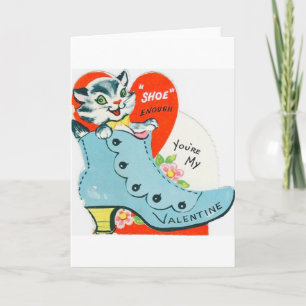 Cartes Pour Fêtes Annuelles Valentine Kitty Vintage Dans Bottine
