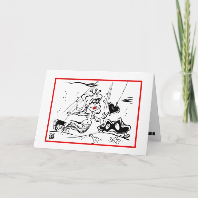 Cartes Pour Fêtes Annuelles Valentine : LE "CROCHET, LIGNE ET LA DESCENDENT " (Devant)