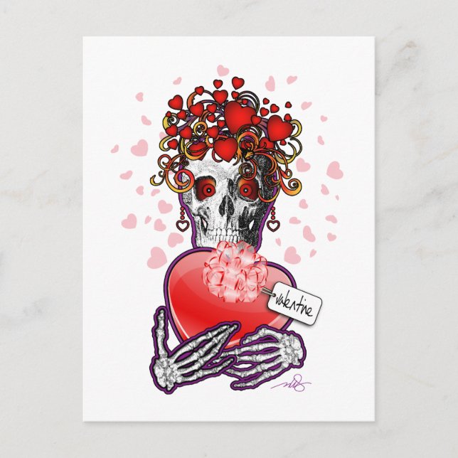 Cartes Pour Fêtes Annuelles Valentine Love Skull