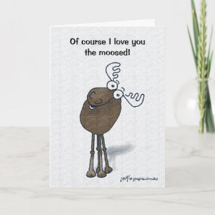 Cartes Pour Fêtes Annuelles Valentine Moose !