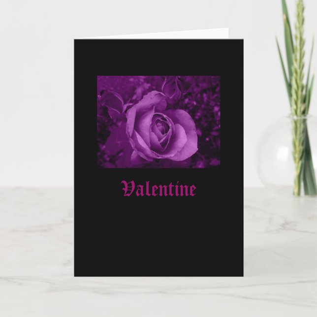 Cartes Pour Fêtes Annuelles Valentine noir (Devant)