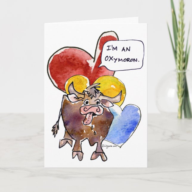 Cartes Pour Fêtes Annuelles Valentine Oxymoron OX Love (Devant)