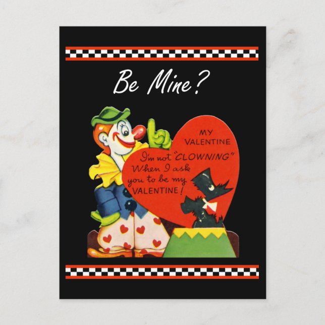 Cartes Pour Fêtes Annuelles Valentine pas clown autour Scottish Terrier (Devant)