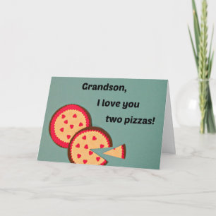 Cartes Pour Fêtes Annuelles Valentine pour Grandson - humour à la pizza