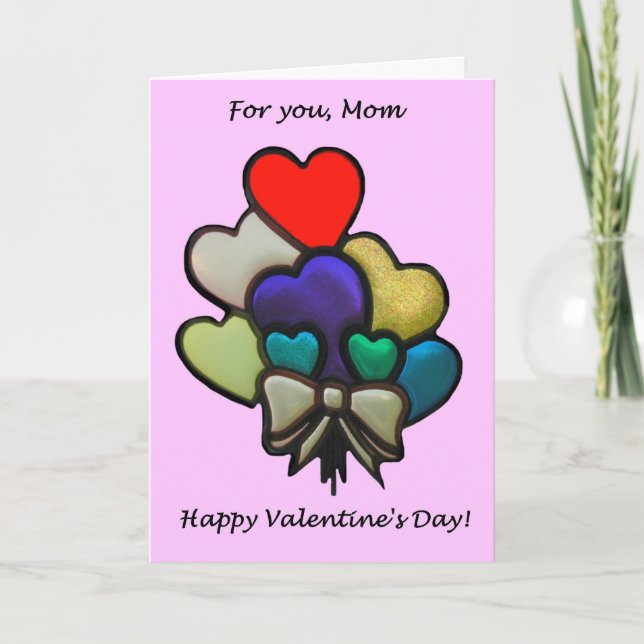 Cartes Pour Fêtes Annuelles Valentine pour la maman (Devant)