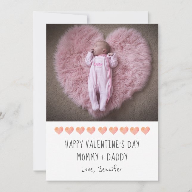 Cartes Pour Fêtes Annuelles Valentine Pour maman et papa Nouveaux parents (Devant)